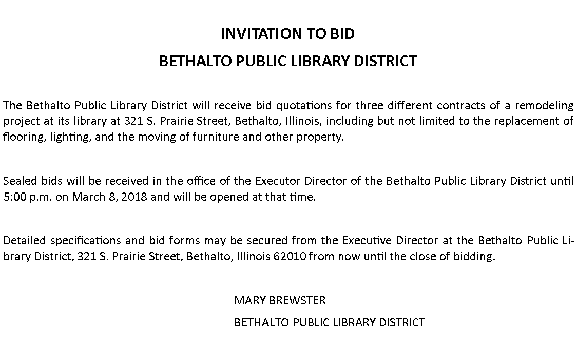 Invitation To Bid